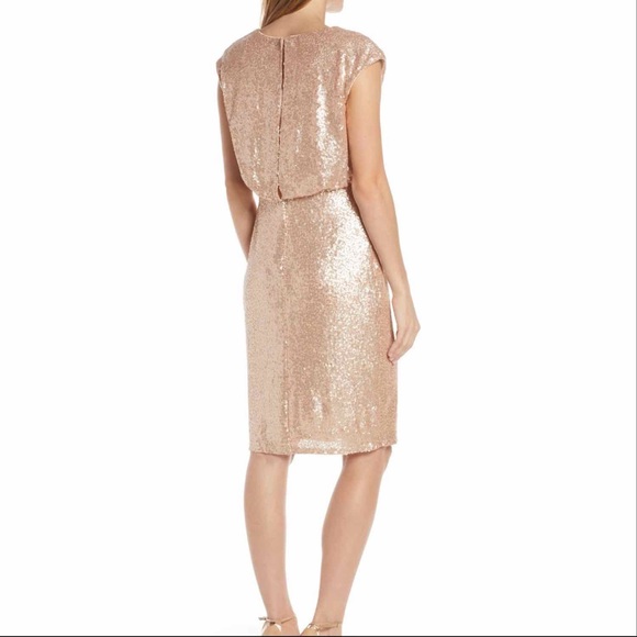 Tadashi Shoji Surplice Sequin Dress - Picture 2 of 15